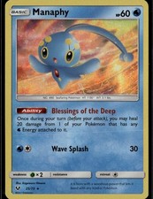 Manaphy Holo Rare Shining Legends 25/73 Water Pokemon Card