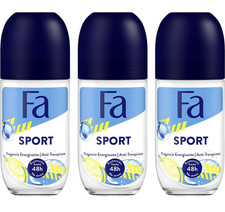 Deodorant 1.7 Ounce Roll-On Sport 50Ml  3 Pack 