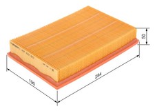 BOSCH Luftfilter 1 457 433 323 Filtereinsatz für FORD VOLVO FOCUS MAX C30 S40 2