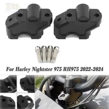 Pair Handlebar Heightening Risers Clamp Fit For Harley Nightster 975 RH975 22-24