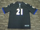 SEWN BLACK DEION SANDERS PRIMETIME BALTIMORE RAVENS NFL GAME FOOTBALL JERSEY 3X — photo 6