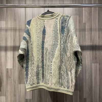 Vintage Coogi Australia Wool Cardigan 3D Textured Knit Sweater M