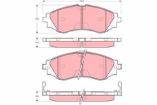 TRW Bremsbelagsatz, Scheibenbremse Vorderachse u.a. für CHEVROLET, DAEWOO