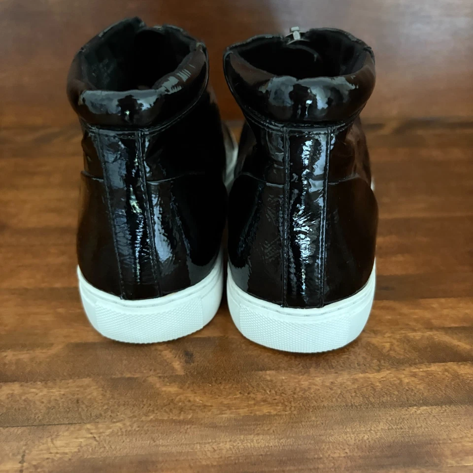 Kenneth Cole Mujer Kayla Negro Charol Zapatillas Altas Talla 6.5 Foto 3 de 4