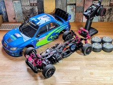 3Racing Sakura D4 1/10 RC Drift Car Subaru Impreza body Brushless LED Lights