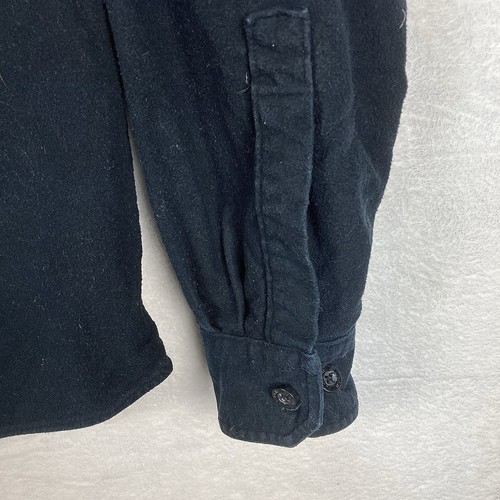 WOOLRICH Uomo L Nero Spessa Sopra Camicia Feltro Flanella Abbigliamento da Lavoro Outdoor Campeggio Escursione - Foto 4 di 10