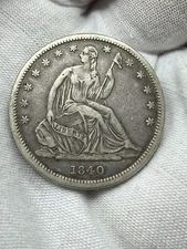 1840 Seated Liberty Half Dollar, Original XF Q104