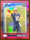2024 Donruss Optic Football DRAKE MAYE Pink Rated Rookie Card #229 Patriots
