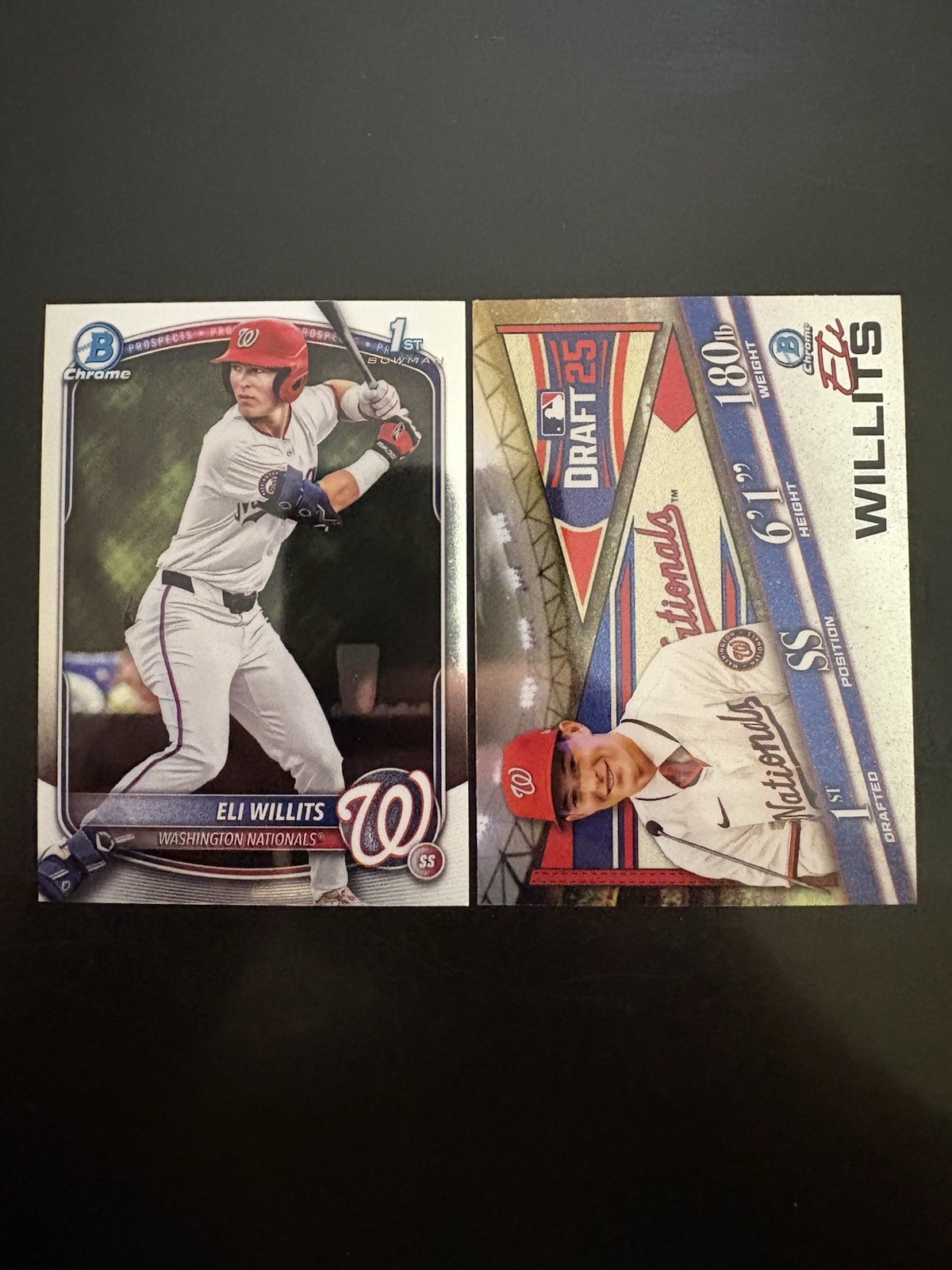 2025 Bowman Draft Eli Willits 1st Bowman #BDC-1 Nationals (+1)