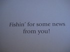 Unsigned 1999 vintage greeting card By Bryan Moon PLEASE WRITE Fishing Cats — photo 8