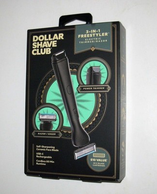 NEW SEALED Dollar Shave Club 3-in-1 Freestyler Electric Trimmer & Razor USB