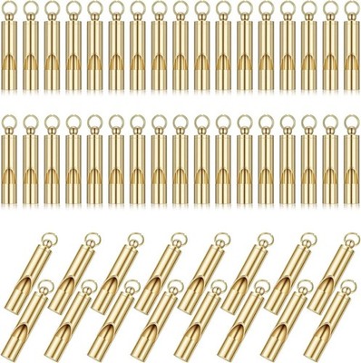 50 PCS Brass Whistle Bulk, Survival Whistle Bulk Metal Whistles Extra Loud