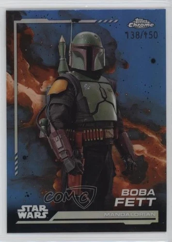 2024 Topps Chrome Star Wars Skywalker Blue Refractor /150 Boba Fett #19 1cc7