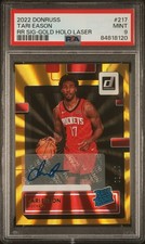 2022-23 Donruss Tari Eason Rated Rookie 1/10 Gold Laser Holo #217 PSA 9