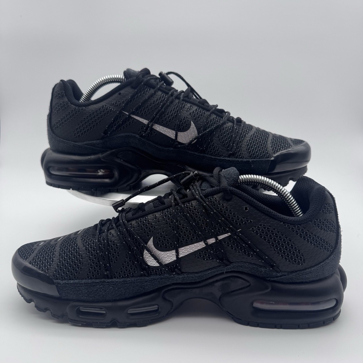 Nike Air Max Plus Utility Black Metallic Silver Men's Size 11