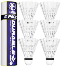 White Badminton Birdies Nylon Feather Bedminton Shuttlecocks - Plastic Birdie...