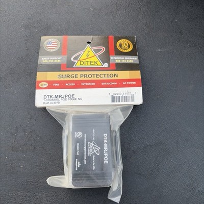 DTK-MRJPOEX Ditek 1-Channel 10GbE Poe Shielded Outdoor Surge Protector