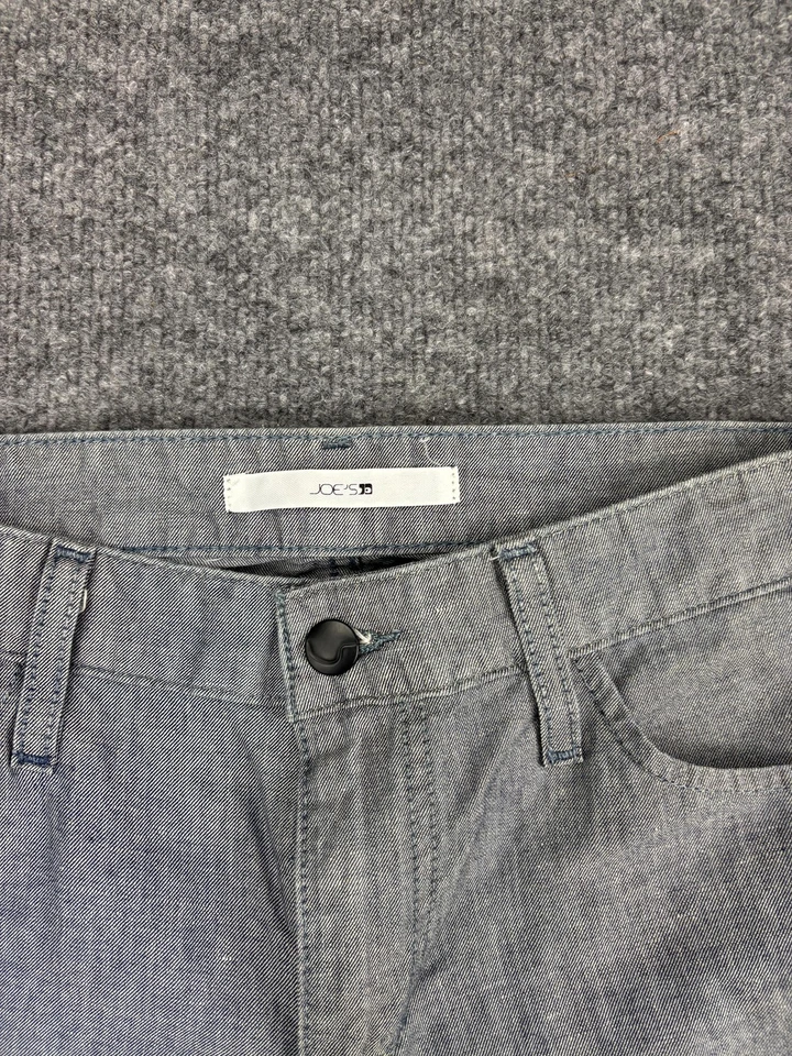 Pantalones de mezclilla Joe's Jeans para mujer 25 gris azul calce ajustado elástico cambray 5 bolsillos Foto 2 de 4