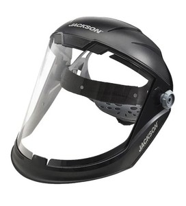 Jackson 14201 Clear Anti Fog Safety Face Shield Headgear Cutting Grinding Z87.1