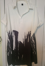 Women's Shein Black and White Shirt Dress size Large