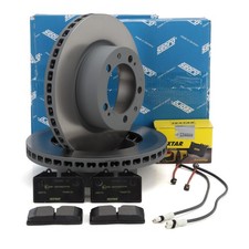 SEBRO Bremsscheiben + TEXTAR Beläge Sensor für PORSCHE 964 3.6 Carrera / 4 vorne