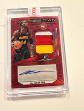 2022-23 Panini Obsidian AJ Griffin Rookie Patch Red Flood Auto Prizm RPA
