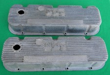 Vintage Mt Mickey Thompson Big Block Chevy Bbc Finned Valve Covers 396 427 454