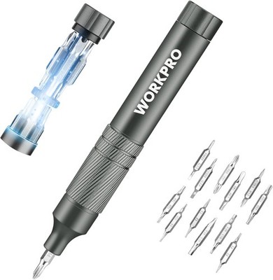 WORKPRO 24 in1 Magnetic Multi Bit Screwdriver Set Manual Pen Screwdriver Bit NEW