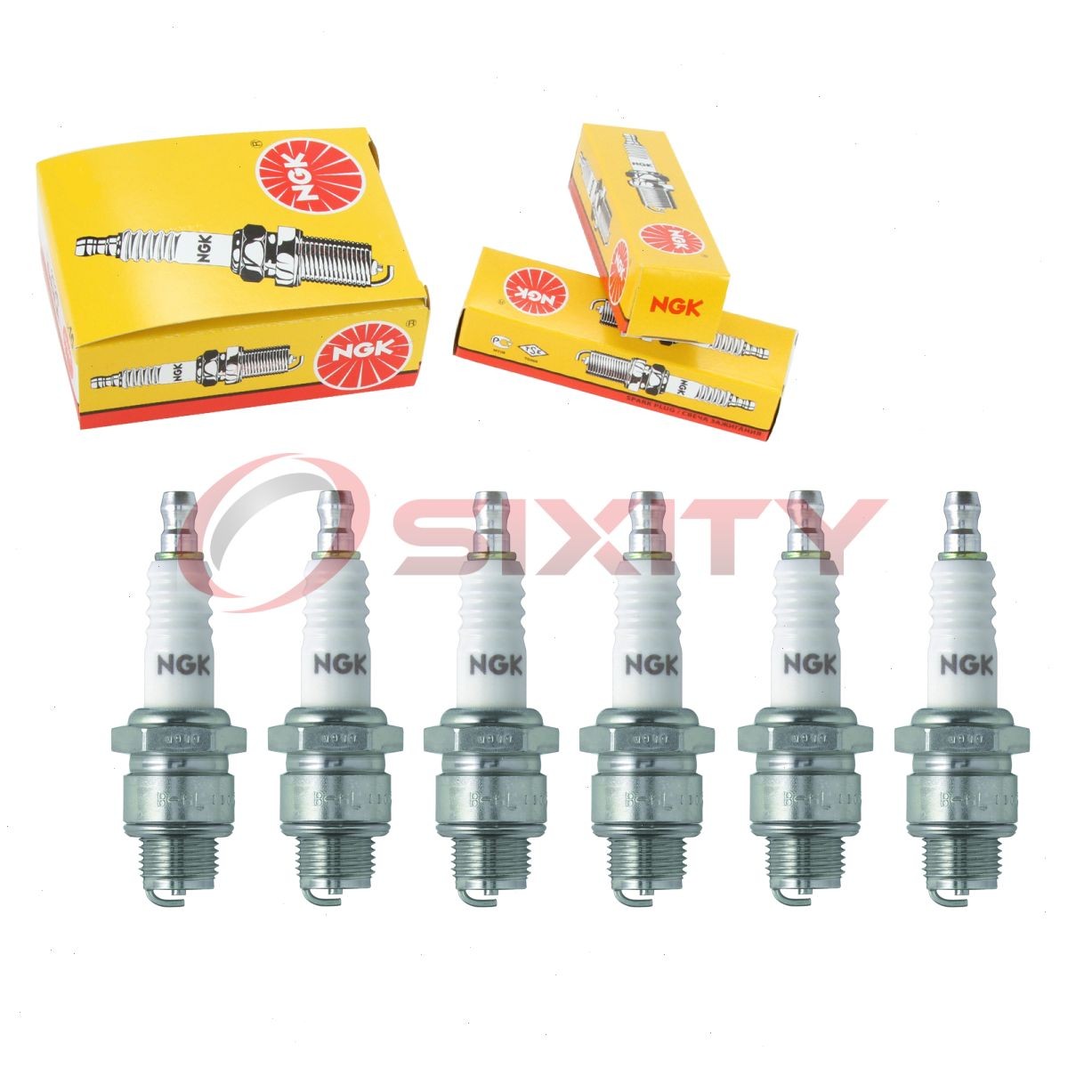 6 pcs NGK Standard Spark Plugs for 1952-1954 Ford Mainline 3.6L 3.5L L6 - lc