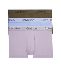 NWT Calvin Klein.  3 Pack.  Micro Stretch.  Low Rise Trunk. Olive. MSRP $47.50