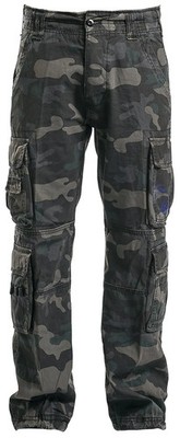 Brandit Cargohose Herren Pure Vintage Trousers darkcamo Festival, Rockwear