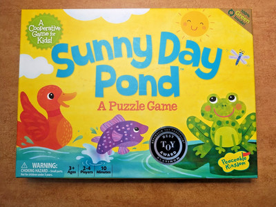 Sunny Day Pond, A Cooperative Puzzle Game by Peaceable Kingdom, Ages 3+