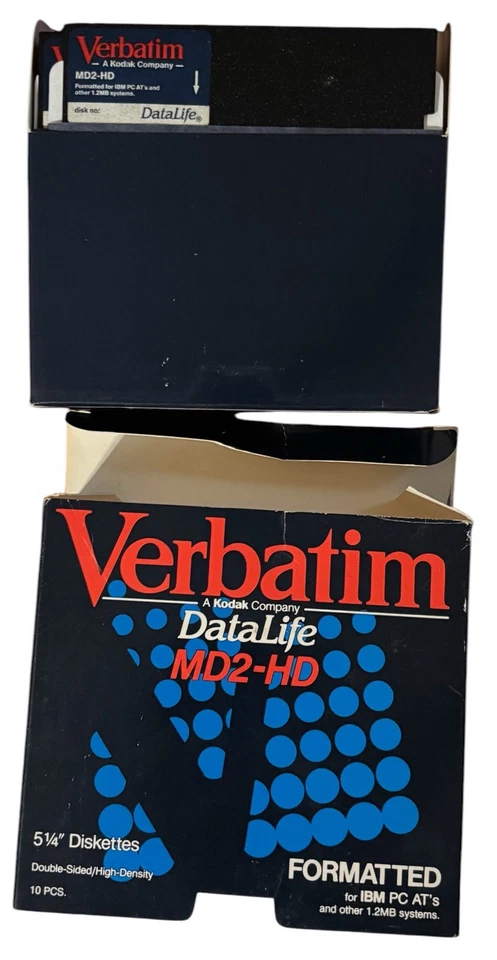 "Lote de 2 disquetes Verbatim DataLife colores MD2-D 5 1/4"" paquete de 10" Foto 3 de 3