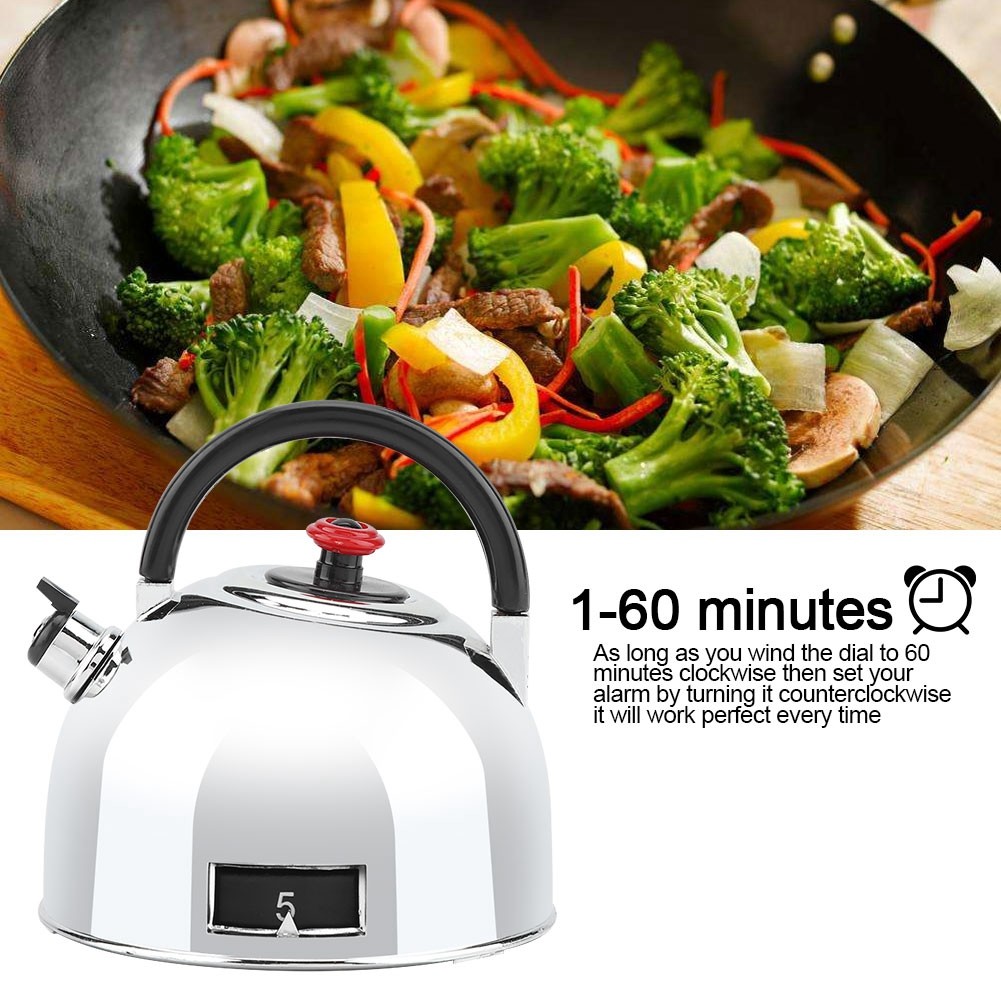 ↑Stainless Steel Mechanical Sonnerie Timer.