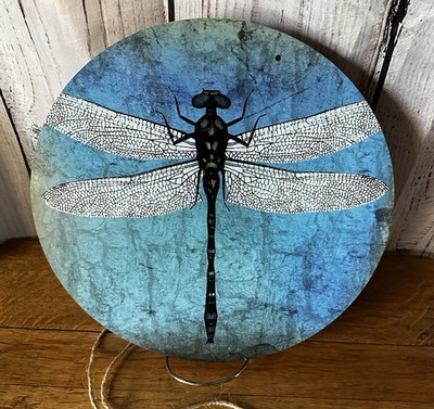 decorative 11  wall plaque home decor or front door welcome sign with dragonfly