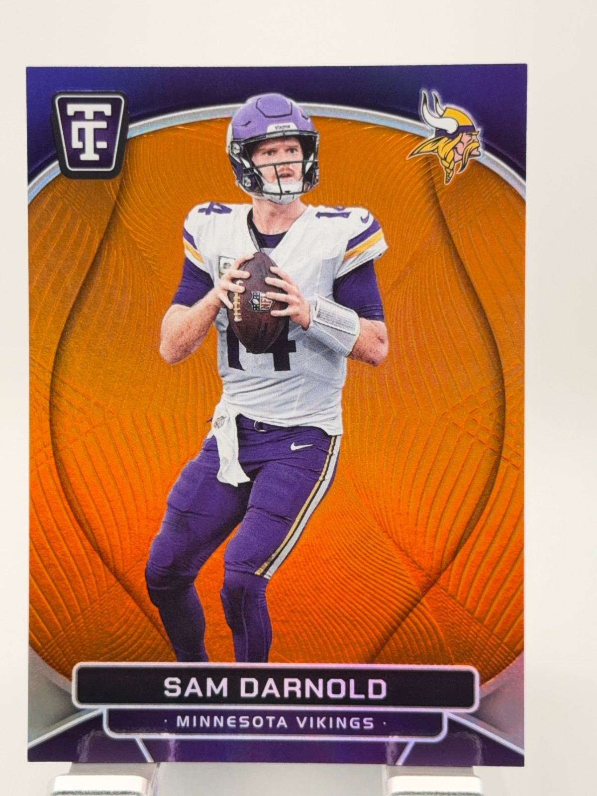 2024 Panini Totally Certified - Sam Darnold #58 Mirror Platinum Orange /99 #58