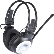 FM Portable Radio, Stereo Headsetwith LCD,Over Ear Foldable, Pocket Walkmen Conf