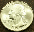US 1954-D Washington Quarter **