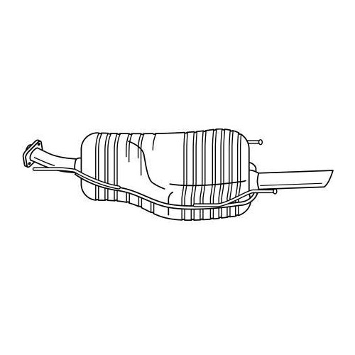 Silencieux arrière Sigam 40643 en acier aluminise pour Opel