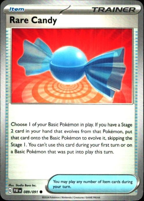 Rare Candy 089/091 C Paldean Fates Pokemon LP