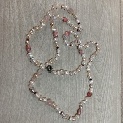 Honora Sterling Silver Baroque Cultured Quartz Gemstone Long Strand Necklace