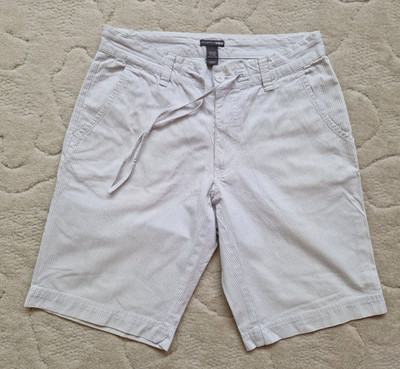 H&M - Herren Bermuda Shorts Kurze Hose - Weiß Nadelstreifen Gr. 46 / evtl. 48