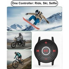 Waterproof Bluetooth Lighting Media Button for Steering Wheel Car Bike Rechargeb