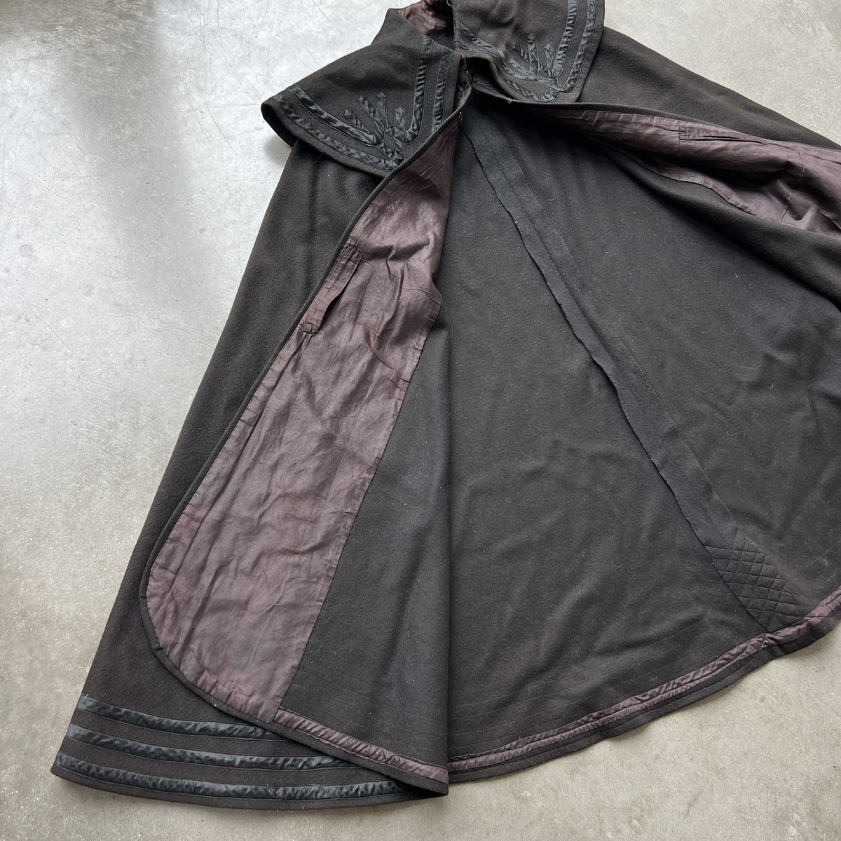 Vintage Antique 1800S VICTORIAN HEAVY WOOL RIDING CAR CAPE