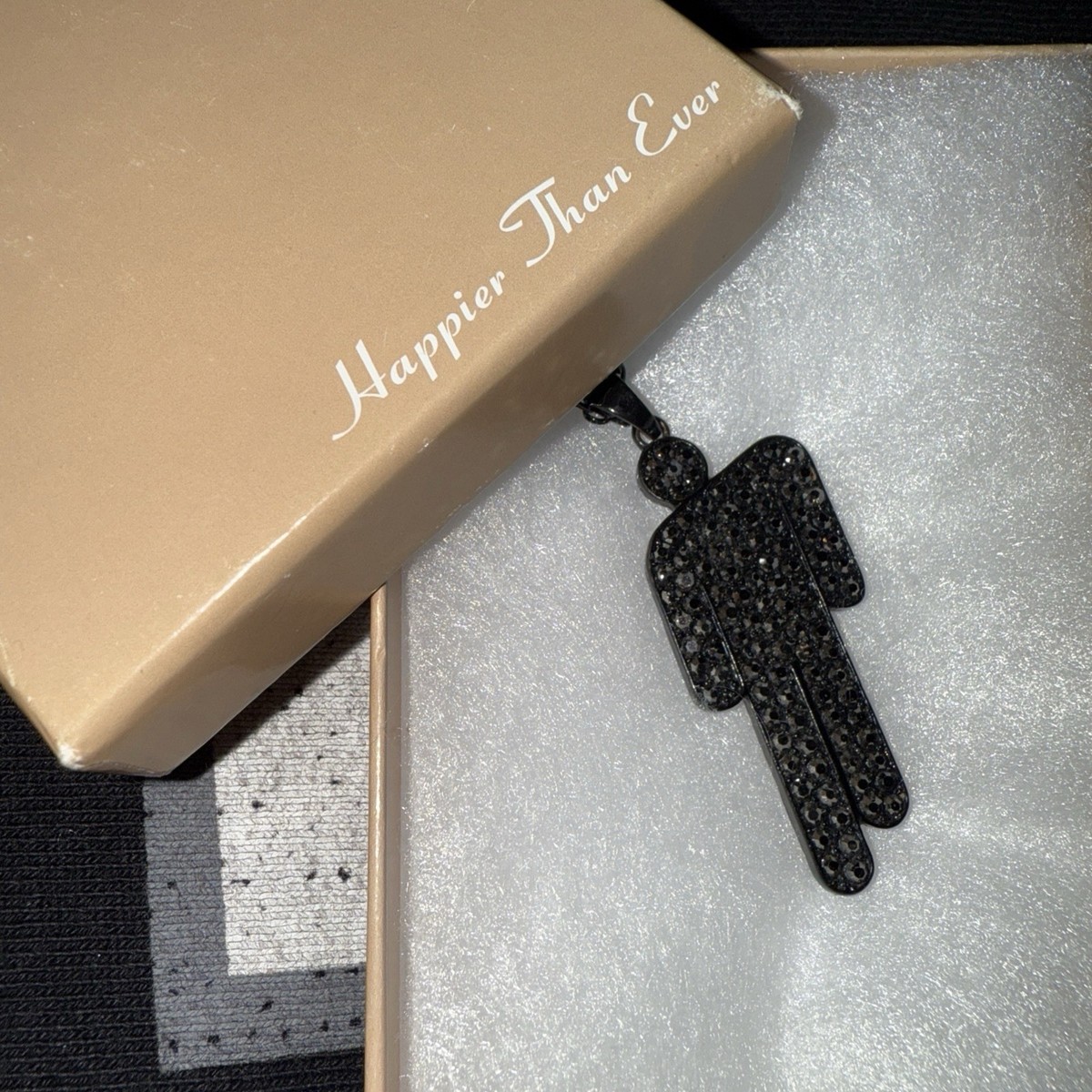 Billie Eilish Happier Than Ever Black Blohsh Necklace With Box | eBay