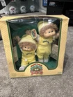 1985 Coleco Cabbage Patch Kids Twins Dolls Brown Hair NEW IN BOX