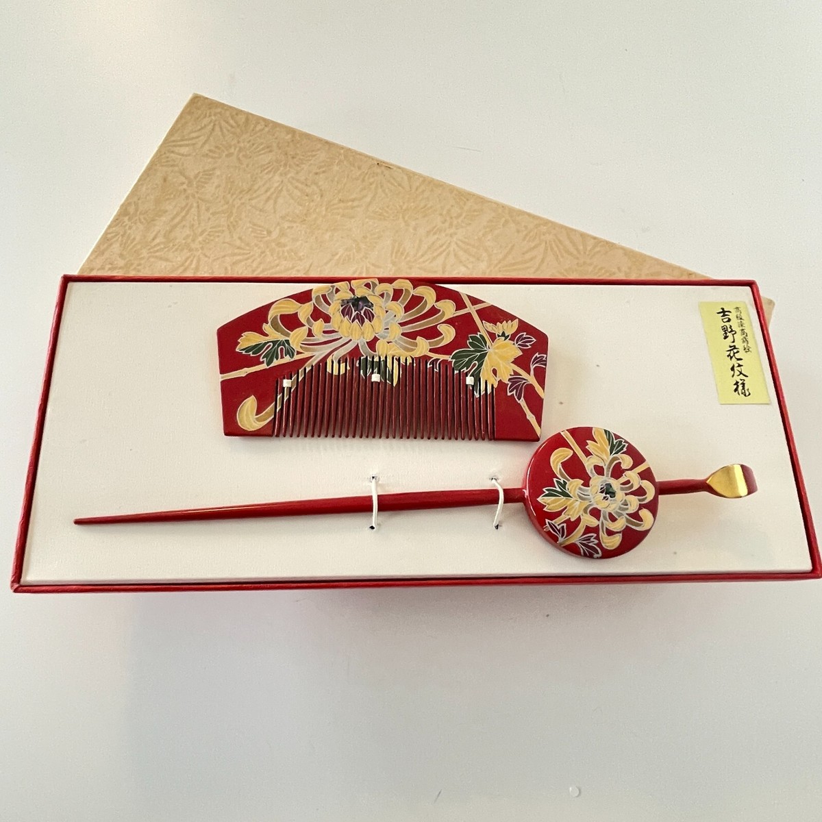 Authentic Kanashi & case Oriental Case Hana Kanzashi (Japanese Hairpin) With Maki-E  main image 3