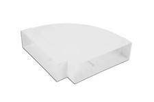 20 x Verplas 204mm x 60mm 90 degree horizontal bend rectangular ducting VKC5605