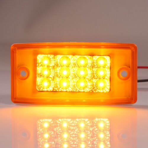 5X AMBER 12LED TOP CLEARANCE CAB MARKER LIGHT W/REFLECTOR FOR FREIGHTLINER/VOLVO - Picture 5 of 12
