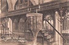 uk25220 screen and pulipt dartmouth parish church real photo uk